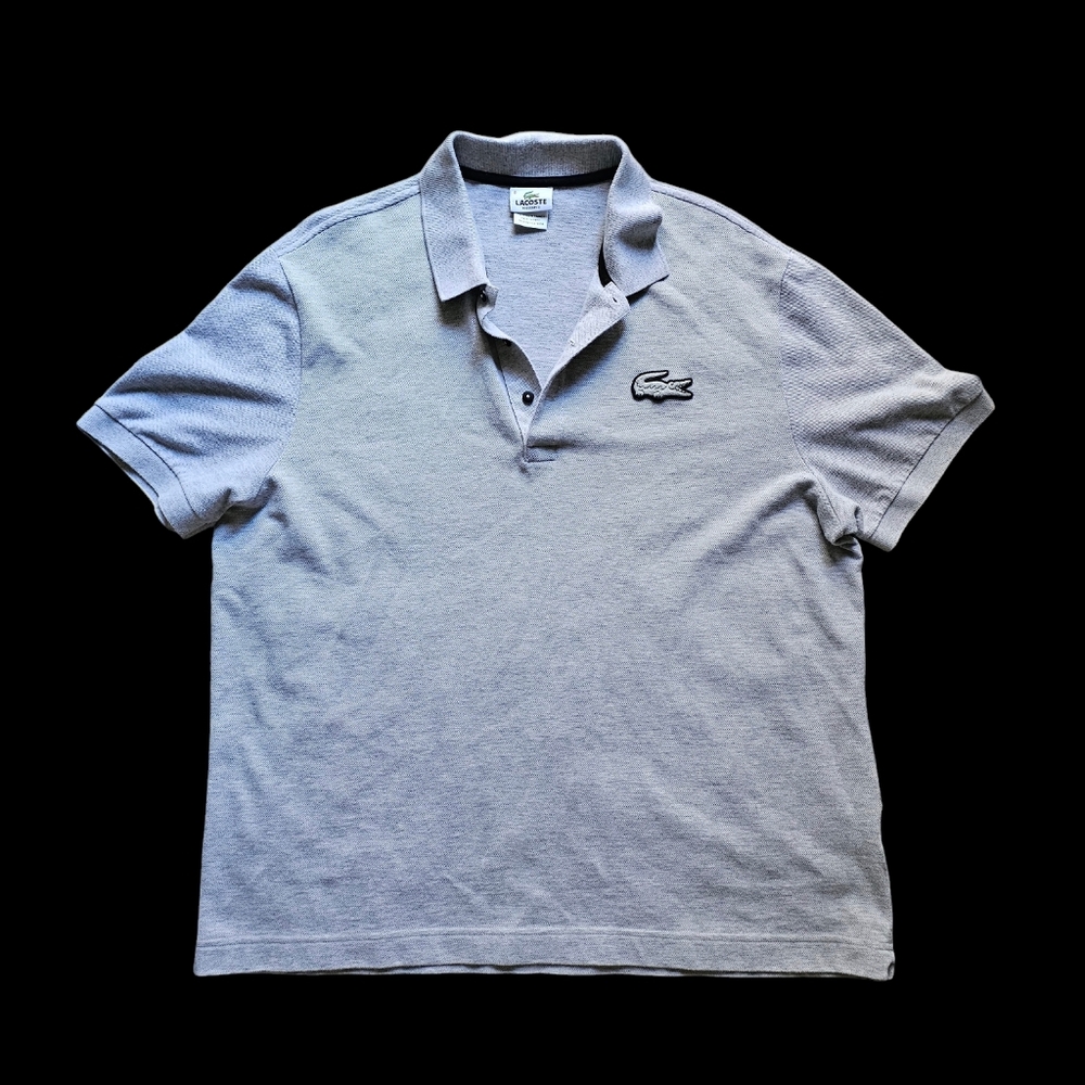Lacoste gray cotton polo with croco logo on‎ a front size XL